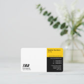 Drüsen - weiß, orange und schwarz (Eggshell) Visitenkarte (Stehend Vorderseite)