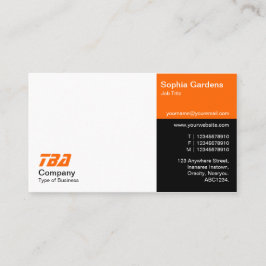 Drüsen - weiß, orange und schwarz visitenkarte