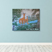 Druze Street Art - Gazelle Leinwanddruck (Insitu (Holzboden))