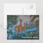 Druze Street Art - Gazelle Postkarte (Vorne/Hinten)