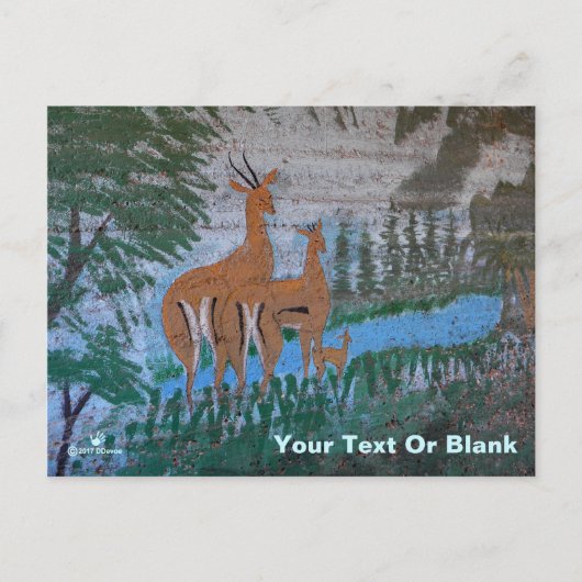 Druze Street Art - Gazelle Postkarte (Vorderseite)