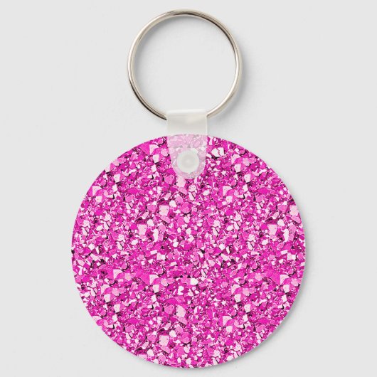 Druzy crystal - fuchsia pink schlüsselanhänger (Vorderseite)