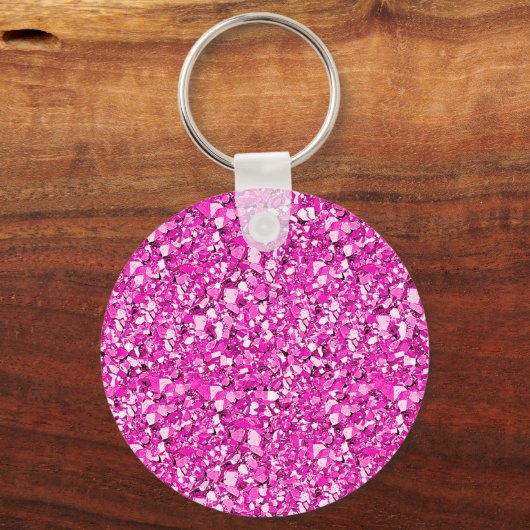 Druzy crystal - fuchsia pink schlüsselanhänger (Vorderseite)
