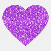 Druzy Kristall - Amethyst lila Herz-Aufkleber (Vorderseite)