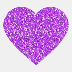 Druzy Kristall - Amethyst lila Herz-Aufkleber