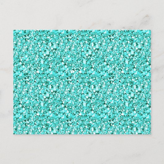 Druzy Kristall - Aquamarine blau Postkarte (Vorderseite)