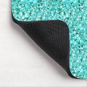 Druzy Kristall - Aquamarineblau Mousepad (Ecke)