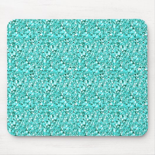 Druzy Kristall - Aquamarineblau Mousepad (Vorne)