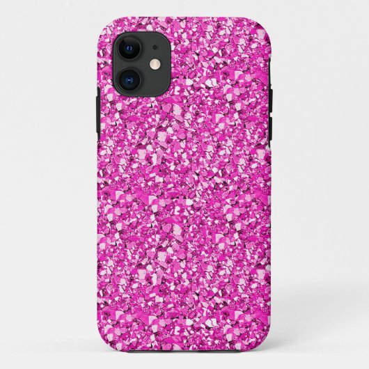 Druzy Kristall - fuchsienrosa Case-Mate iPhone Hülle (Rückseite)