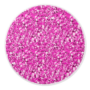 Druzy Kristall - Fuchsienrosa Keramikknauf