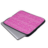 Druzy Kristall - fuchsienrosa Laptopschutzhülle (Vorne Knopf)