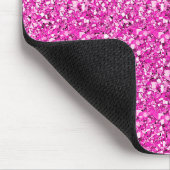 Druzy Kristall - Fuchsienrosa Mousepad (Ecke)
