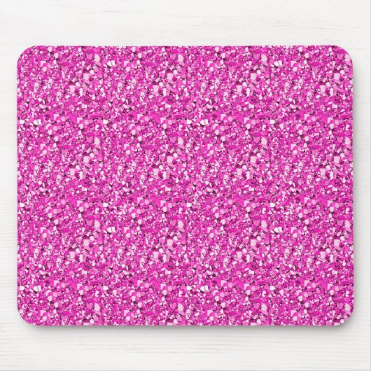 Druzy Kristall - Fuchsienrosa Mousepad (Vorne)