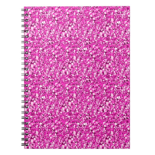 Druzy Kristall - fuchsienrosa Notizblock (Vorderseite)