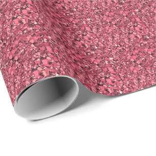 Druzy Kristall - Granatsrot Geschenkpapier