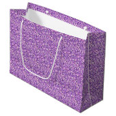 Druzy Kristall - helle Orchidee Große Geschenktüte (Vorderseite Schrägansicht)