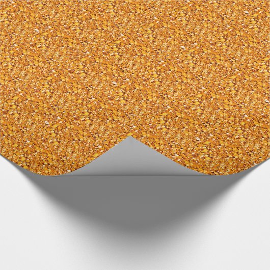 Druzy Kristall - Mandarine orange Geschenkpapier (Ecke)