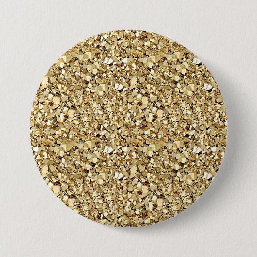 Druzy Kristall - metallisches Gold Button (Vorderseite)
