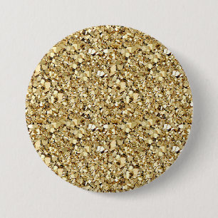 Druzy Kristall - metallisches Gold Button