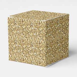 Druzy Kristall - metallisches Gold Geschenkschachtel