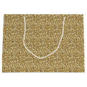 Druzy Kristall - metallisches Gold Große Geschenktüte (Vorderseite)