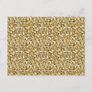 Druzy Kristall - metallisches Gold Postkarte