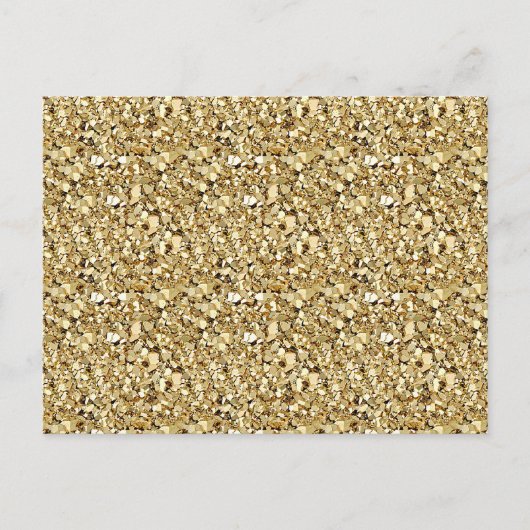 Druzy Kristall - metallisches Gold Postkarte (Vorderseite)