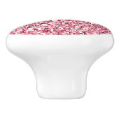 Druzy Kristall - Rosenquarzrosa Keramikknauf (Seitenansicht)