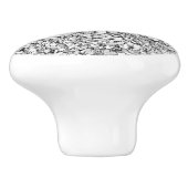 Druzy Kristall - silberne Farbe Keramikknauf (Seitenansicht)