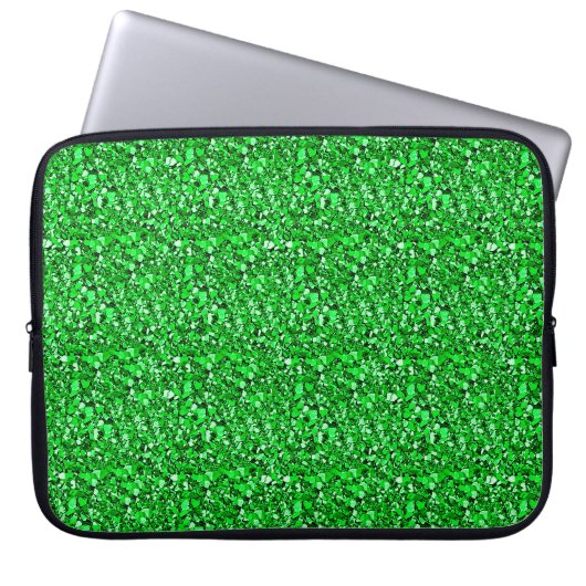 Druzy Kristall - smaragdgrün Laptopschutzhülle (Vorderseite)