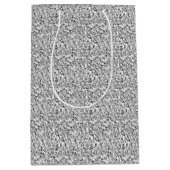 Druzy Kristall - weiße goldene Farbe Mittlere Geschenktüte (Vorderseite)