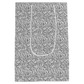 Druzy Kristall - weiße goldene Farbe Mittlere Geschenktüte (Rückseite)