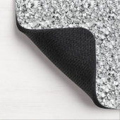Druzy Kristall - weiße goldene Farbe Mousepad (Ecke)