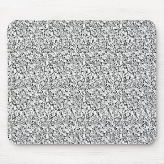Druzy Kristall - weiße goldene Farbe Mousepad (Vorne)