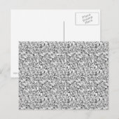 Druzy Kristall - weiße goldene Farbe Postkarte (Vorne/Hinten)
