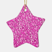 Druzy Quarzkristalle - fuchsienrosa Keramik Ornament (Links)