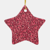 Druzy Quarzkristalle - granatrot Keramik Ornament (Hinten)