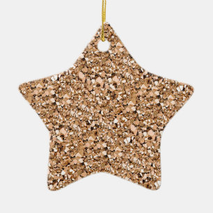 Druzy Quarzkristalle - Rose Keramikornament