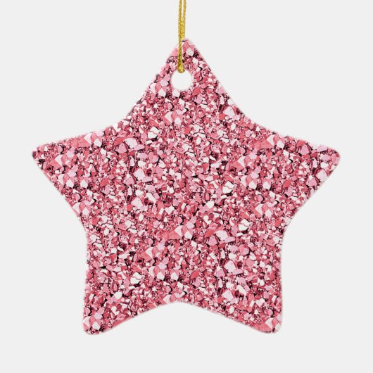 Druzy Quarzkristalle - Rose Quarz rosa Keramikornament (Vorne)
