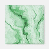Druzy-Wald-Grün-Achat-Illusion Magnet (Vorne)