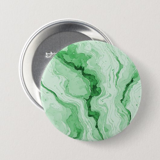 Druzy-Wald-Grün-Achat-Look Button (Vorne & Hinten)