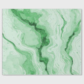 Druzy-Wald-Grün-Achat-Optik Geschenkpapier (Flach)