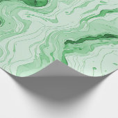 Druzy-Wald-Grün-Achat-Optik Geschenkpapier (Ecke)