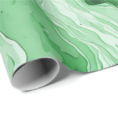 Druzy-Wald-Grün-Achat-Optik Geschenkpapier (Rolleneckpunkt)