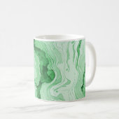 Druzy-Wald-Grün-Achat-Optik Kaffeetasse (VorderseiteRechts)