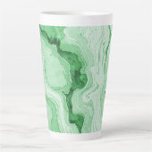 Druzy-Wald-Grün-Achat-Optik  Milchtasse (Vorderseite)