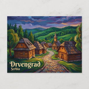 Drvengrad (Holzstadt) Serbien Postkarte