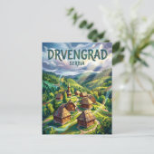 Drvengrad Serbien Postkarte (Stehend Vorderseite)
