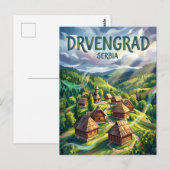 Drvengrad Serbien Postkarte (Vorne/Hinten)