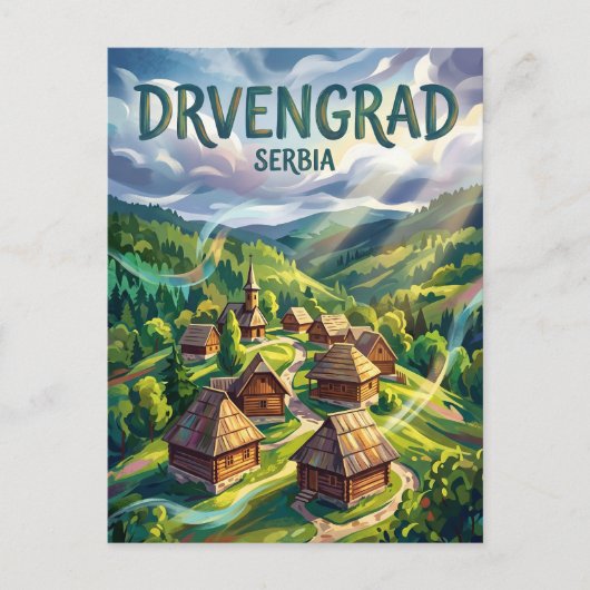 Drvengrad Serbien Postkarte (Vorderseite)